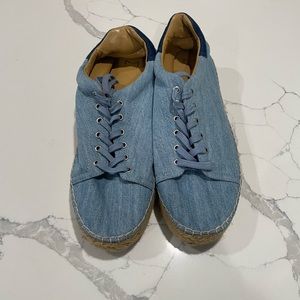 Marc Fisher Denim Espadrille Sneakers size 10 gently worn